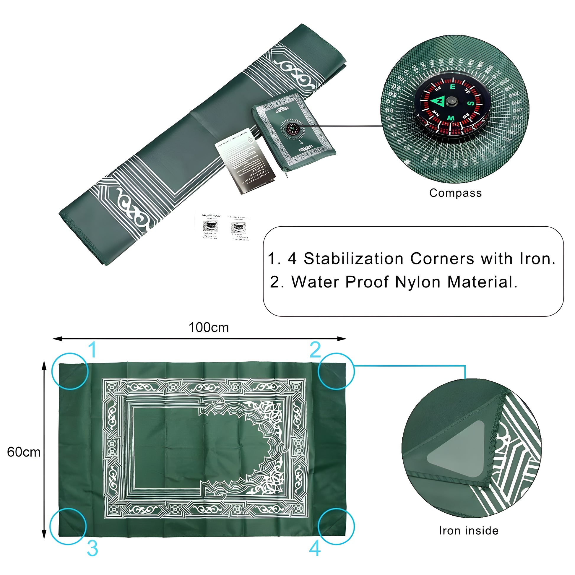 Portable Waterproof Muslim Prayer Mat